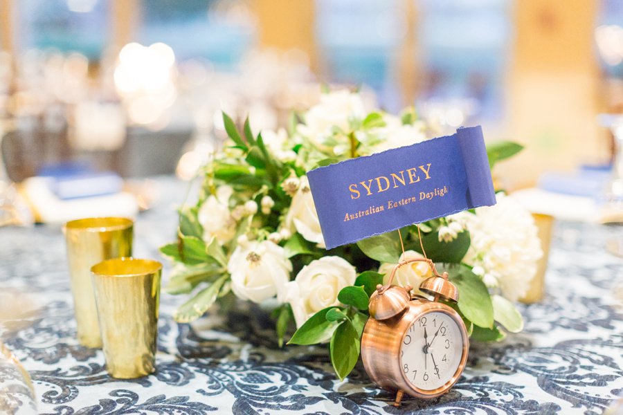 An Elegant Navy & White New Years Eve Wedding via TheELD.com