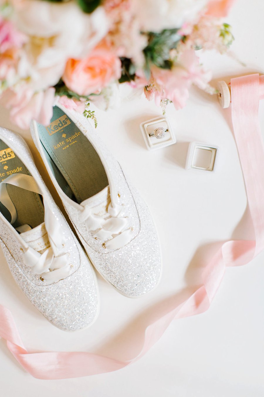 Romantic Pink, Coral & Gold Florida Wedding via TheELD.com