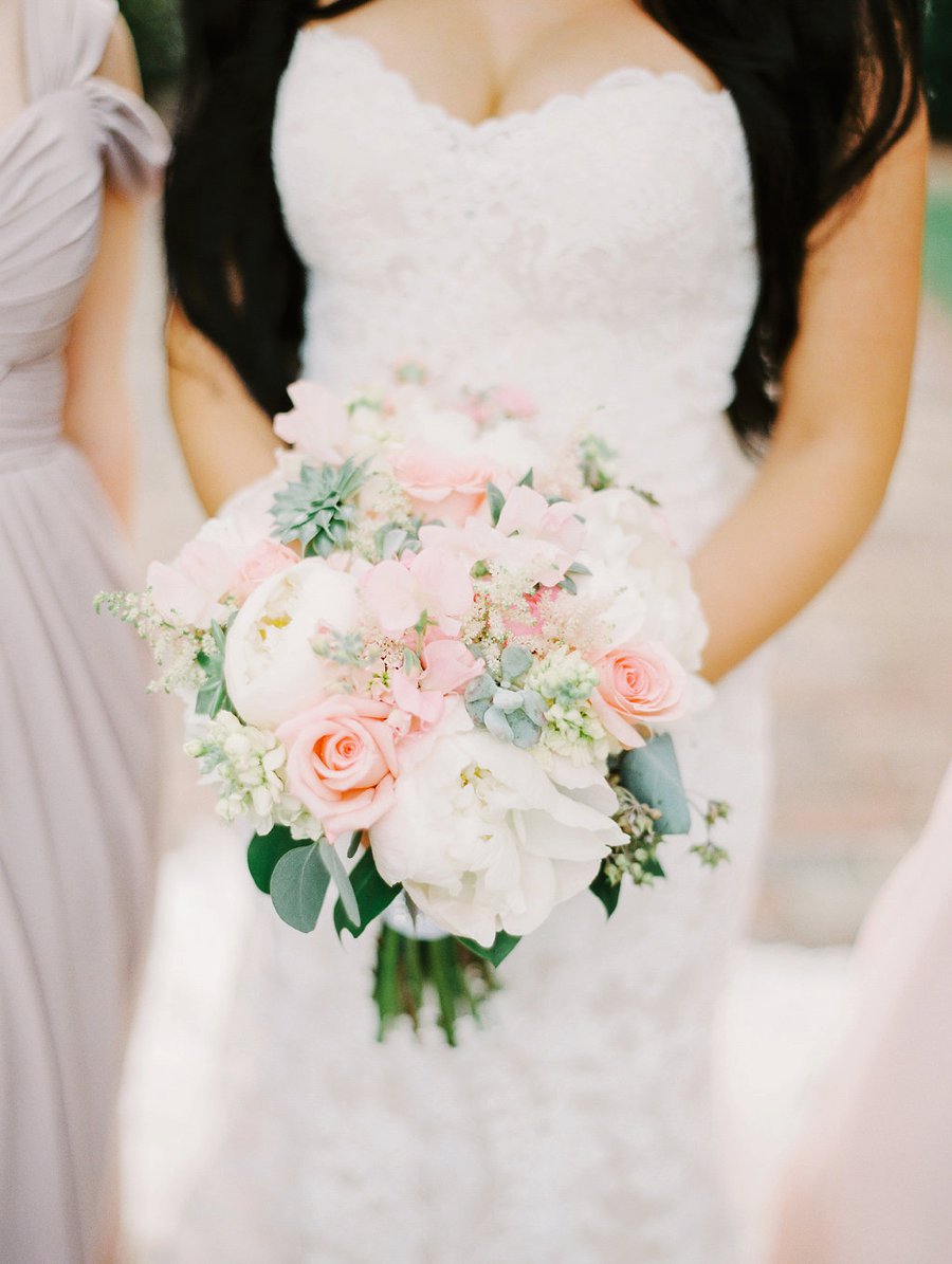 Romantic Pink, Coral & Gold Florida Wedding via TheELD.com