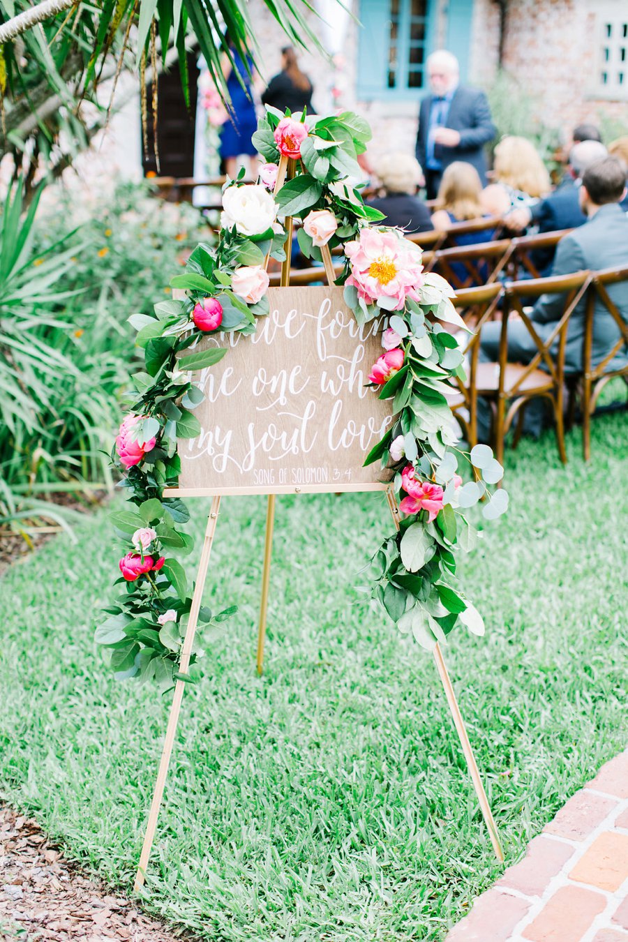 Romantic Pink, Coral & Gold Florida Wedding via TheELD.com