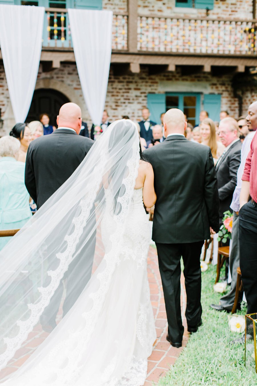 Romantic Pink, Coral & Gold Florida Wedding via TheELD.com