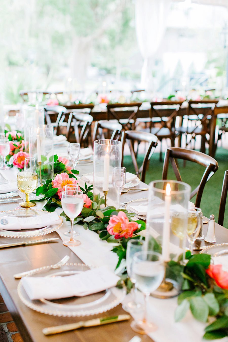 Romantic Pink, Coral & Gold Florida Wedding via TheELD.com