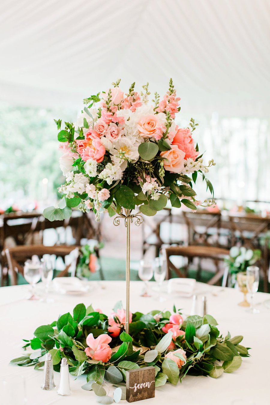 Romantic Pink, Coral & Gold Florida Wedding via TheELD.com