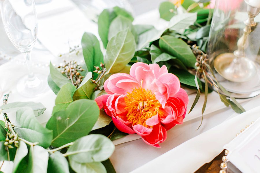 Romantic Pink, Coral & Gold Florida Wedding via TheELD.com