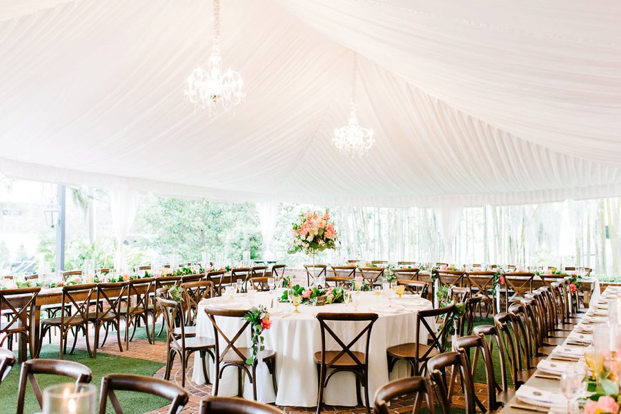 Romantic Pink, Coral & Gold Florida Wedding via TheELD.com