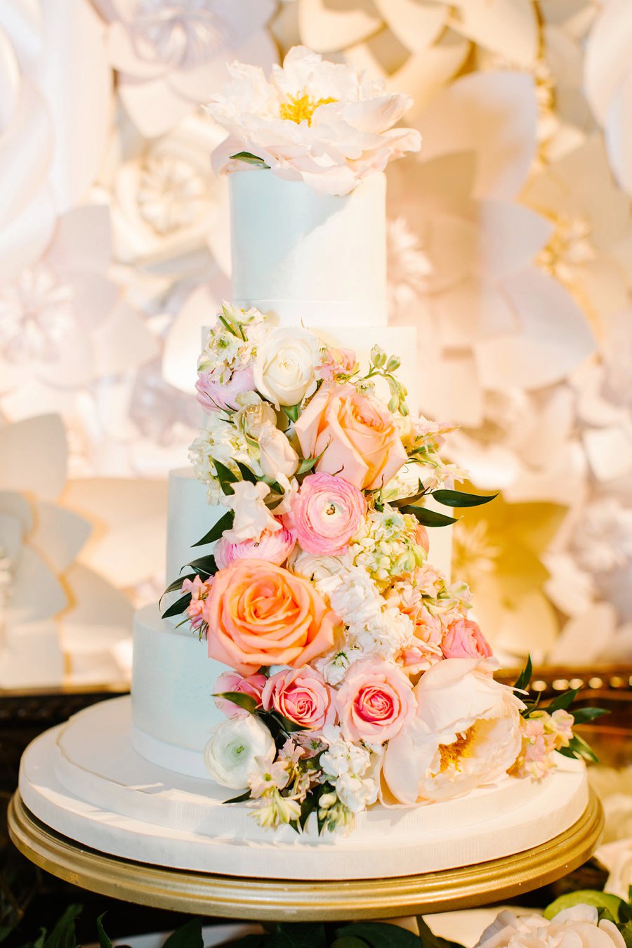 Romantic Pink, Coral & Gold Florida Wedding via TheELD.com