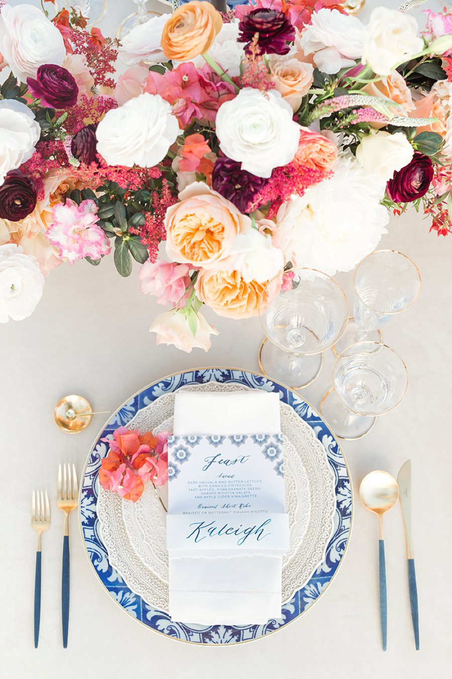 Colorful & Elegant Spanish Inspired California Wedding Ideas via TheELD.com