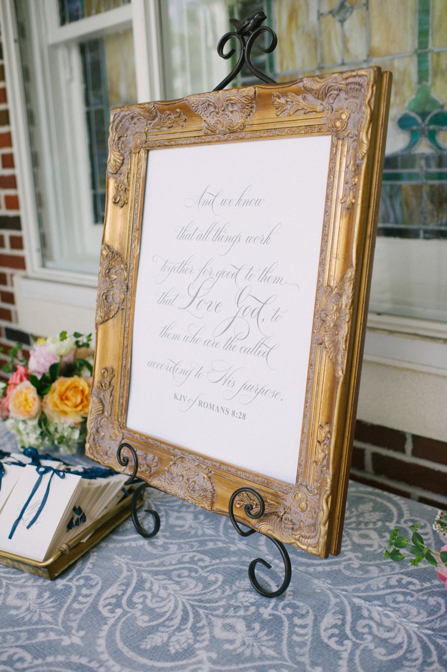 A Charming Blue & Peach Southern Wedding via TheELD.com