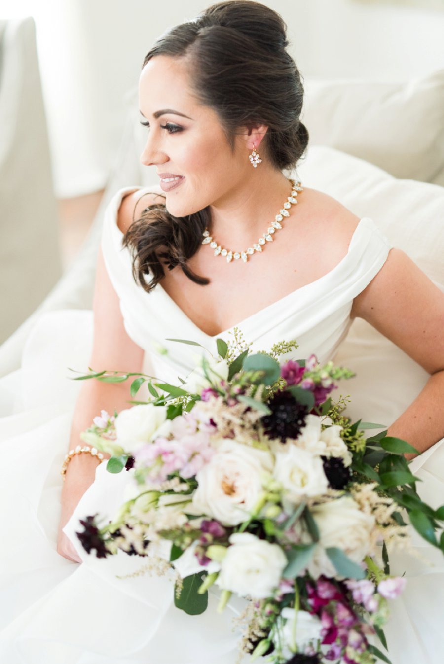 An Elegant Burgundy & Gold Tented Pensacola Wedding Day via TheELD.com