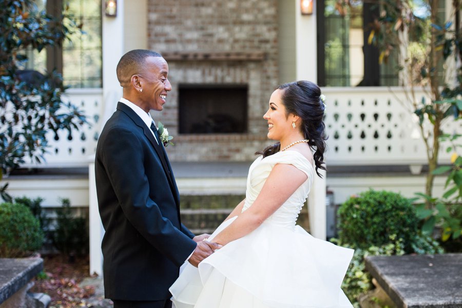 An Elegant Burgundy & Gold Tented Pensacola Wedding Day via TheELD.com