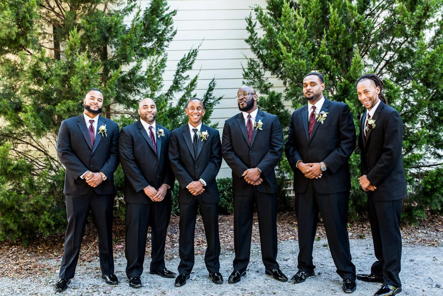 An Elegant Burgundy & Gold Tented Pensacola Wedding Day via TheELD.com