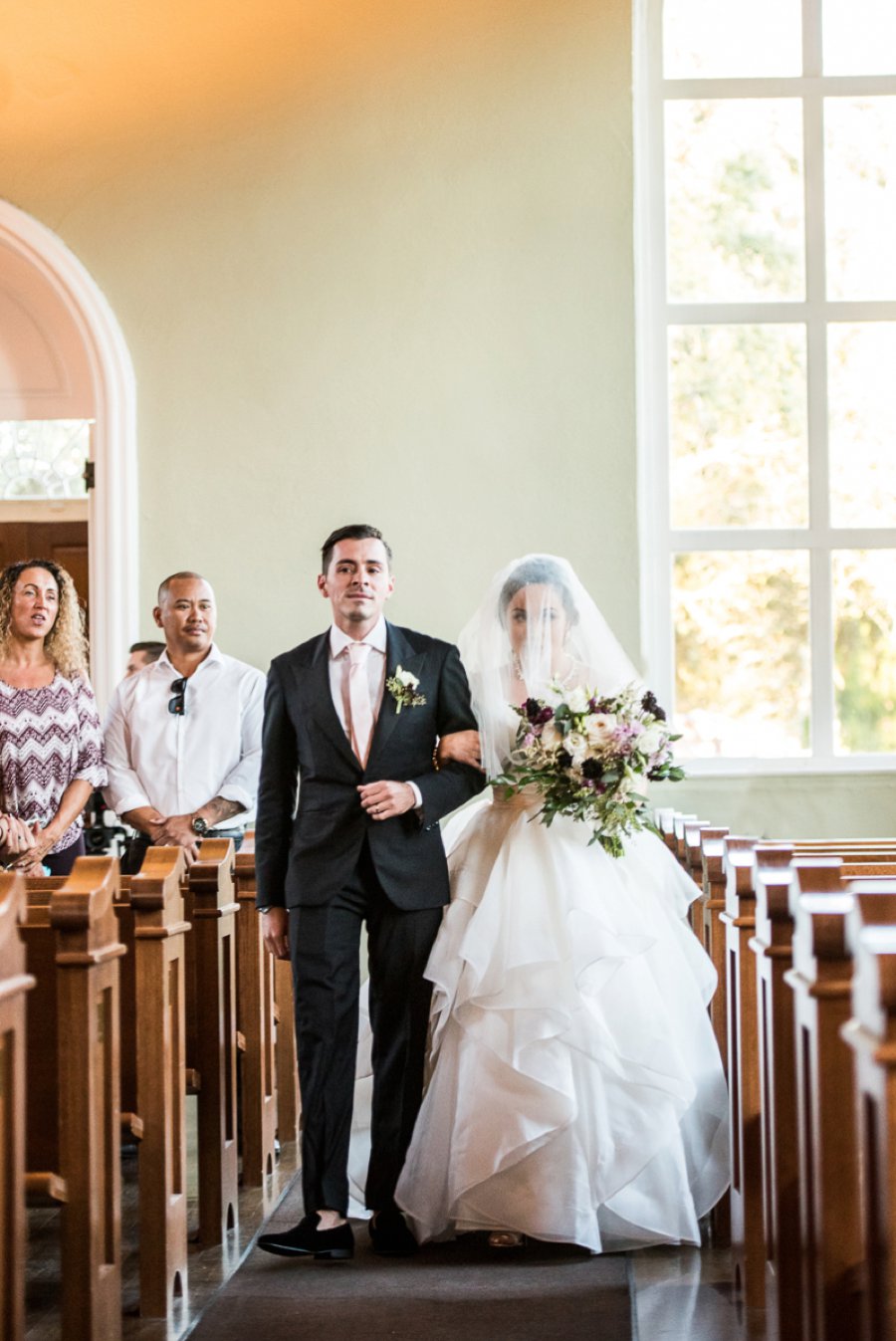 An Elegant Burgundy & Gold Tented Pensacola Wedding Day via TheELD.com