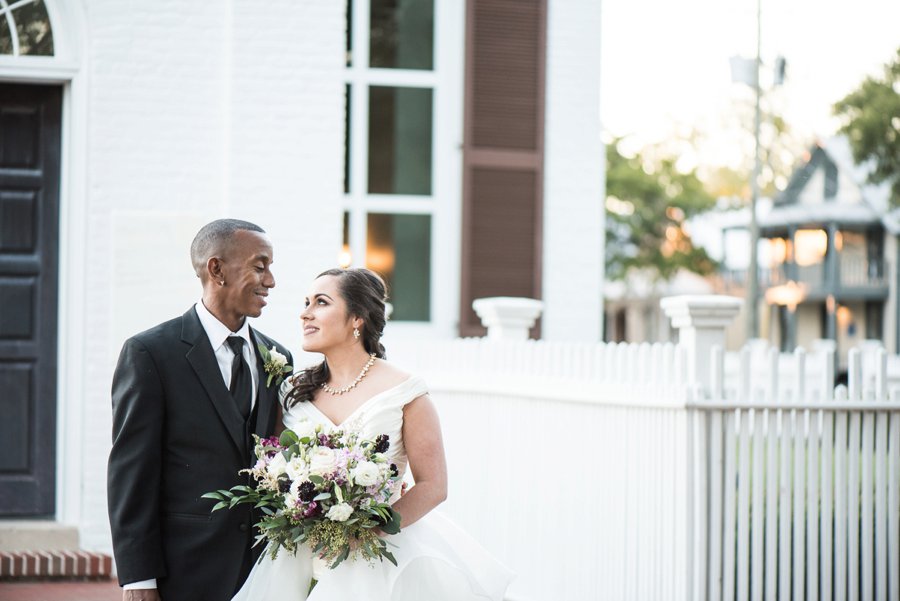 An Elegant Burgundy & Gold Tented Pensacola Wedding Day via TheELD.com