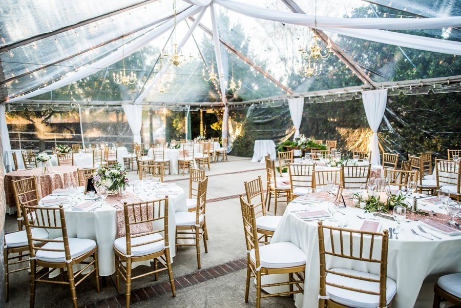 An Elegant Burgundy & Gold Tented Pensacola Wedding Day via TheELD.com