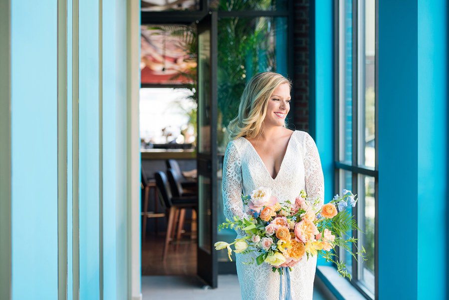 Colorful Blue & Yellow Eclectic North Carolina Wedding Ideas via TheELD.com