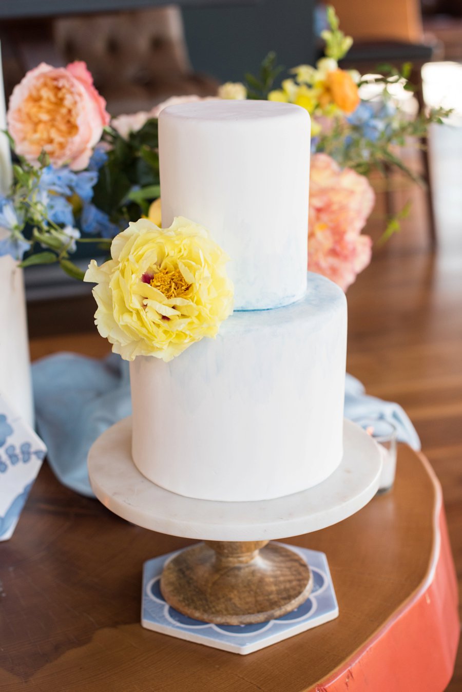 Colorful Blue & Yellow Eclectic North Carolina Wedding Ideas via TheELD.com