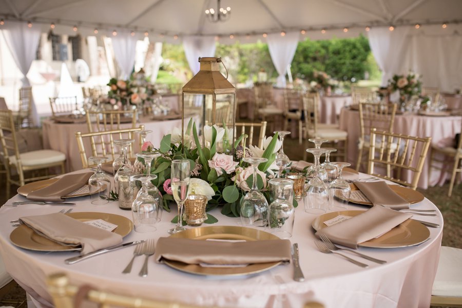 A Classic Blush & Gold Tented Sarasota Wedding Day via TheELD.com