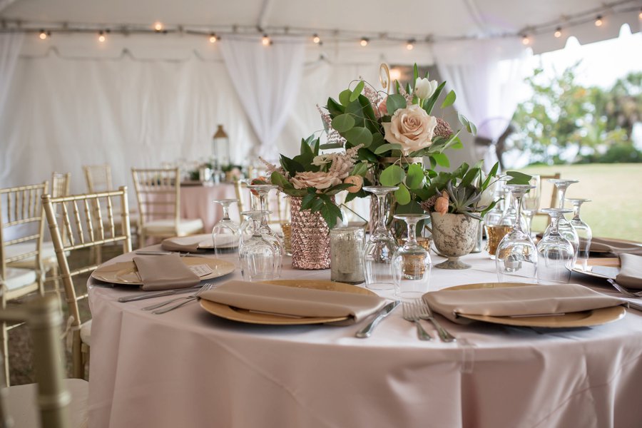 A Classic Blush & Gold Tented Sarasota Wedding Day via TheELD.com