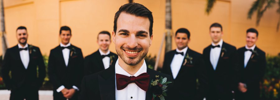 An Elegant Burgundy and Navy Fairytale Orlando Wedding Day via TheELD.com