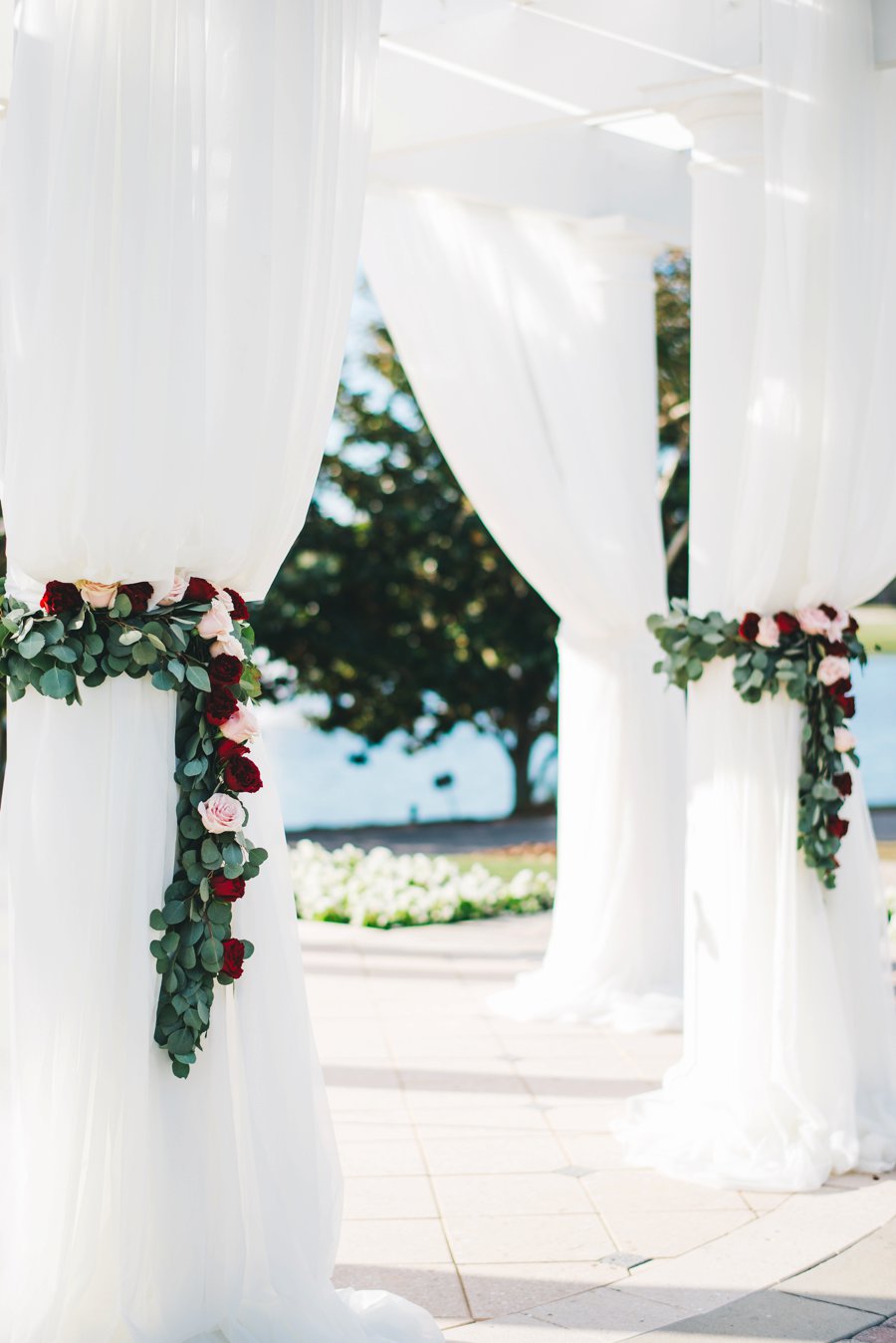 An Elegant Burgundy and Navy Fairytale Orlando Wedding Day via TheELD.com