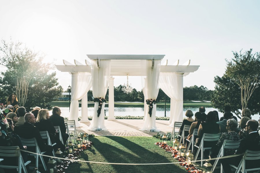 An Elegant Burgundy and Navy Fairytale Orlando Wedding Day via TheELD.com