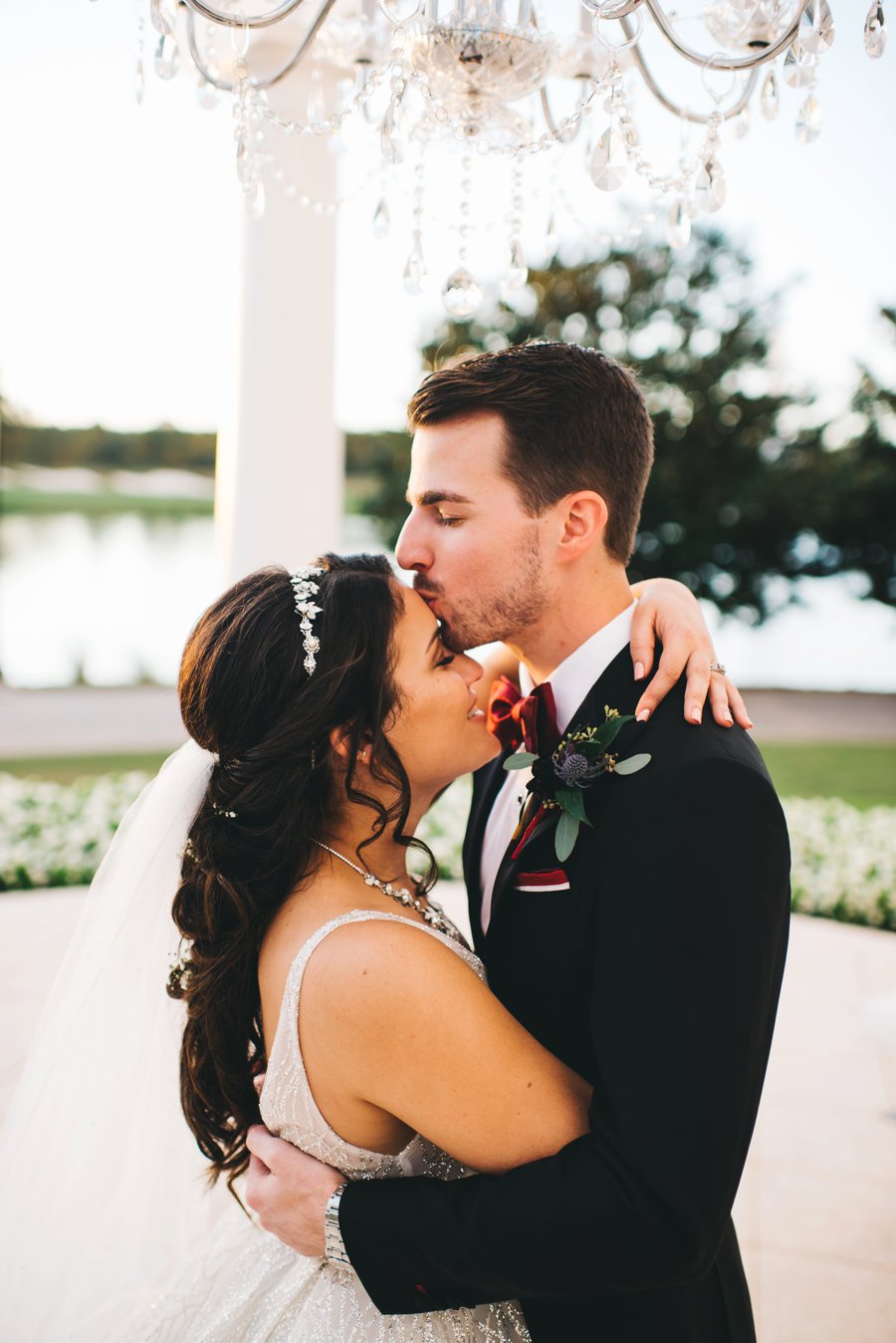 An Elegant Burgundy and Navy Fairytale Orlando Wedding Day via TheELD.com