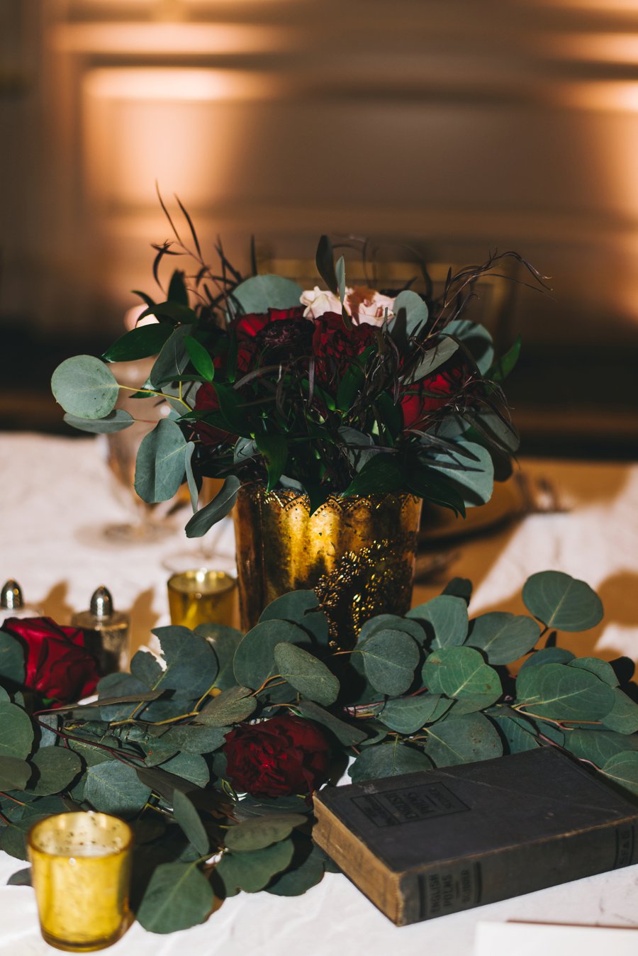 An Elegant Burgundy and Navy Fairytale Orlando Wedding Day via TheELD.com