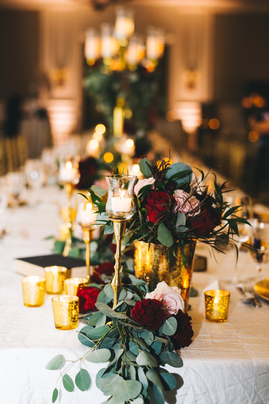 An Elegant Burgundy and Navy Fairytale Orlando Wedding Day via TheELD.com