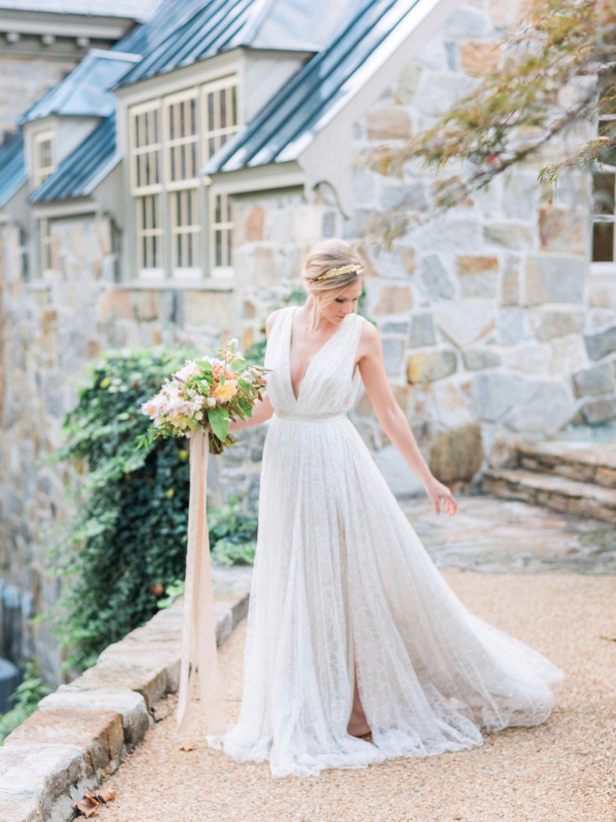 Romantic Ethereal Bridal Portraits via TheELD.com