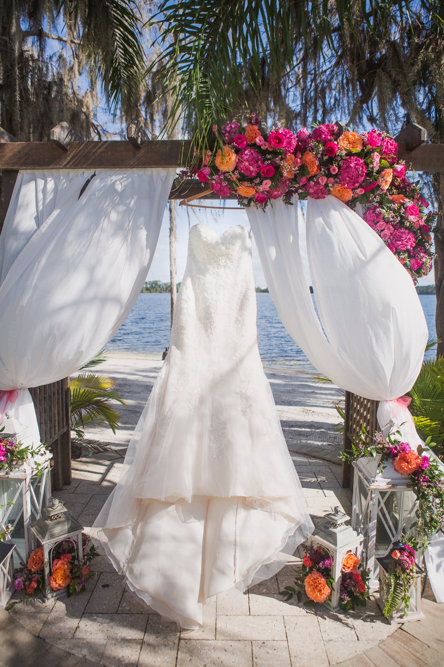 A Colorful Floral Waterfront Central Florida Wedding Day via TheELD.com