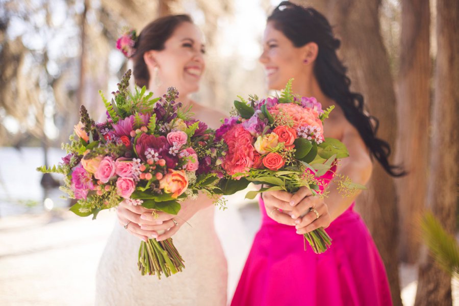 A Colorful Floral Waterfront Central Florida Wedding Day via TheELD.com