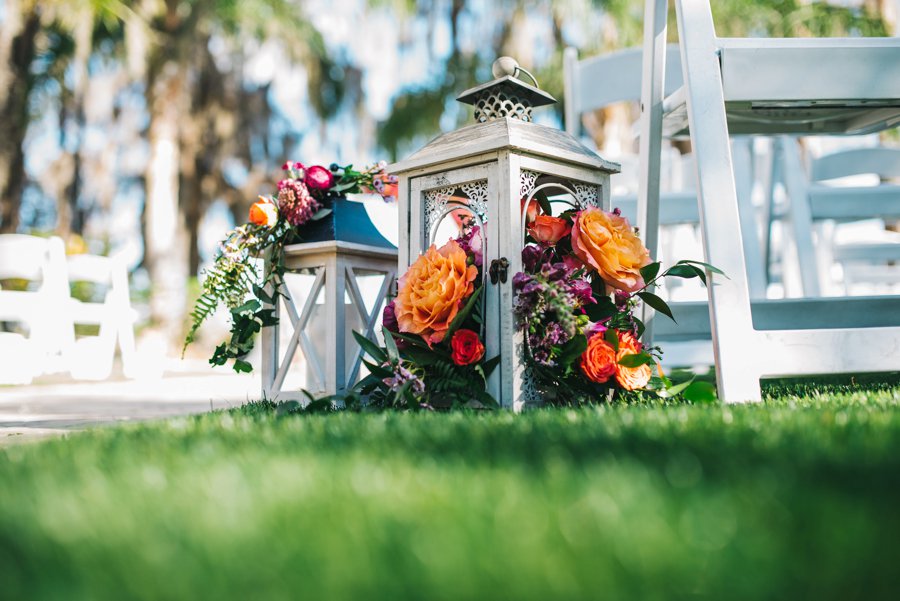 A Colorful Floral Waterfront Central Florida Wedding Day via TheELD.com