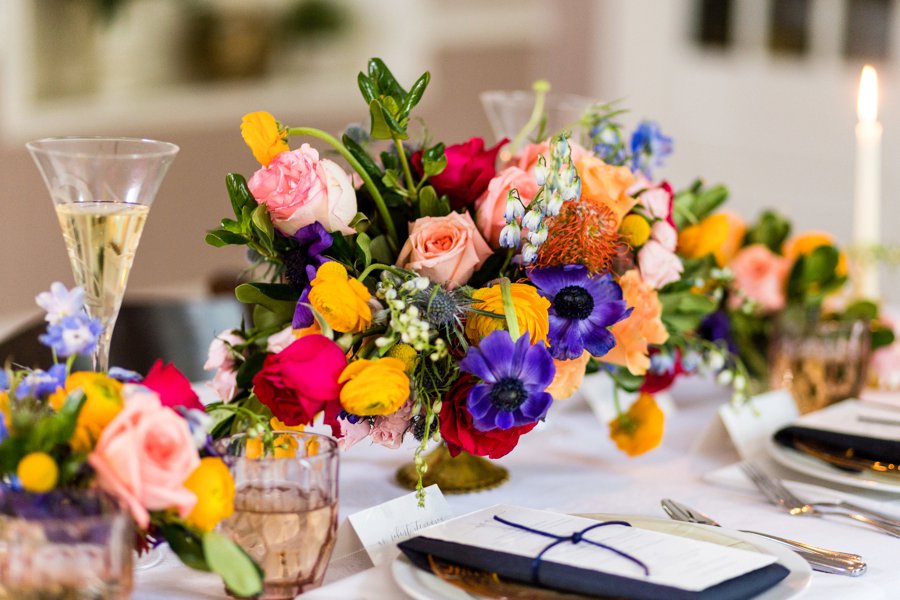 Colorful Brunch Wedding Ideas via TheELD.com