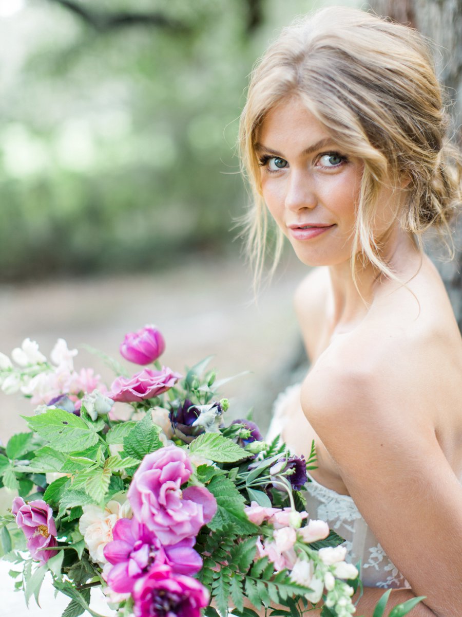 Romantic Purple & Pink Garden Wedding Inspiration via TheELD.com