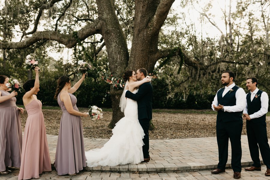 An Elegant Peach & Rose Jacksonville Wedding via TheELD.com