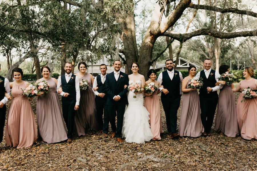 An Elegant Peach & Rose Jacksonville Wedding via TheELD.com