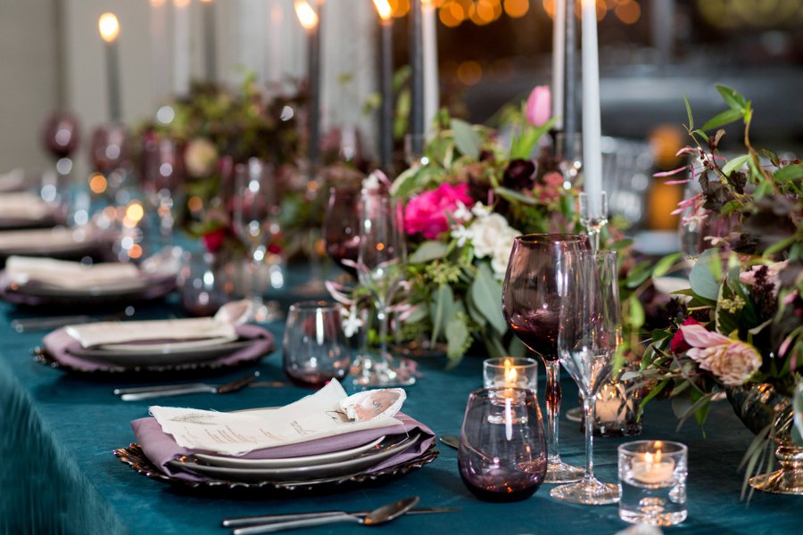 Modern Elegant Jewel toned Wedding Inspiration via TheELD.com