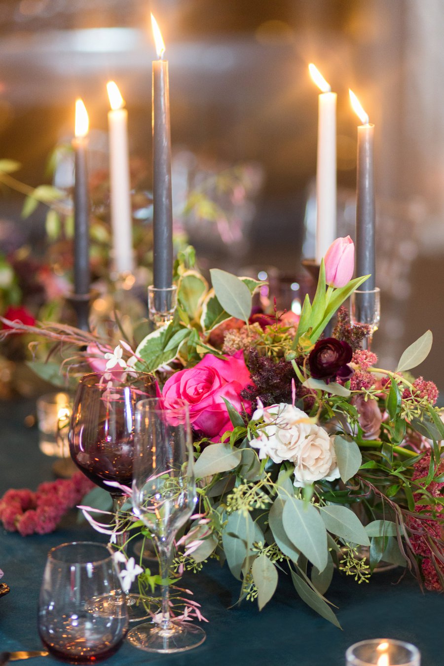 Modern Elegant Jewel toned Wedding Inspiration via TheELD.com