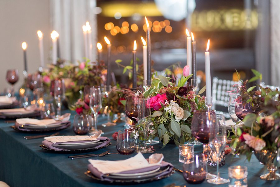 Modern Elegant Jewel toned Wedding Inspiration via TheELD.com