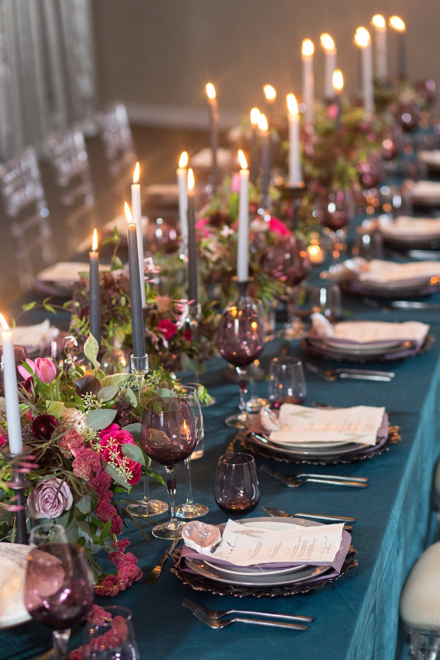 Modern Elegant Jewel toned Wedding Inspiration via TheELD.com