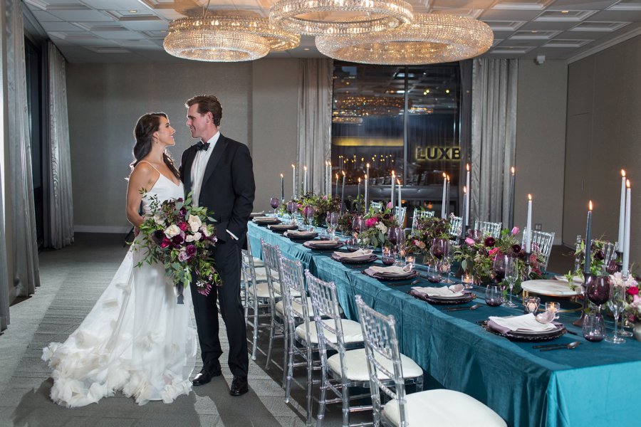 Modern Elegant Jewel toned Wedding Inspiration via TheELD.com