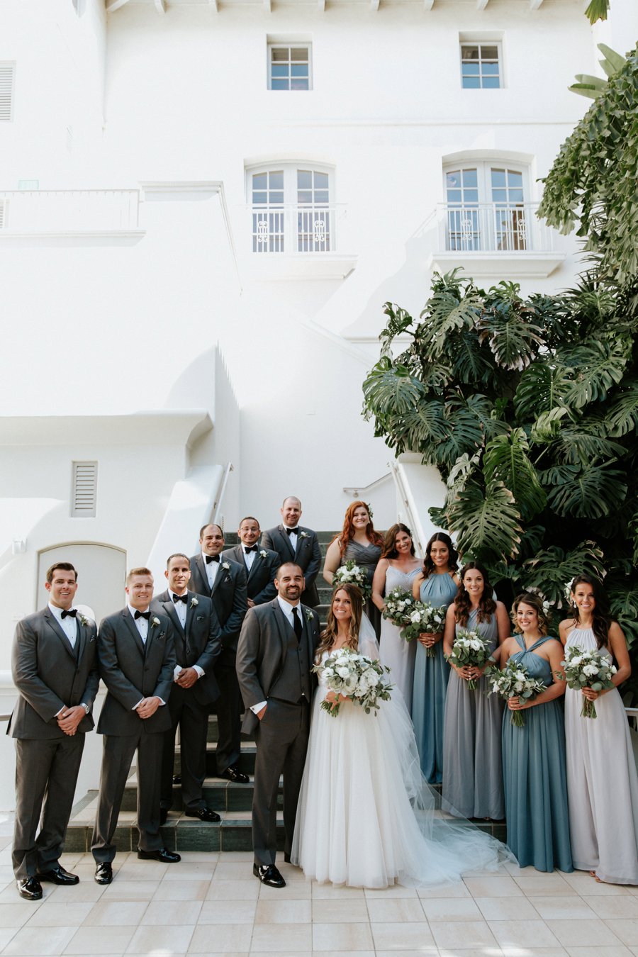 A Classic Green & White Coastal California Wedding Day via TheELD.com