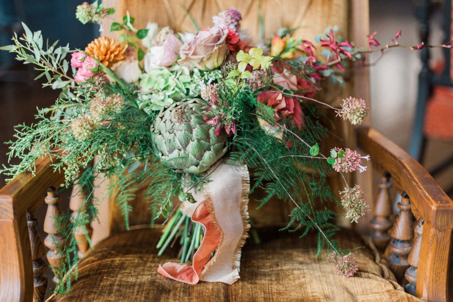 Organic Peach, Purple & Greenery Foodie Wedding Ideas via TheELD.com