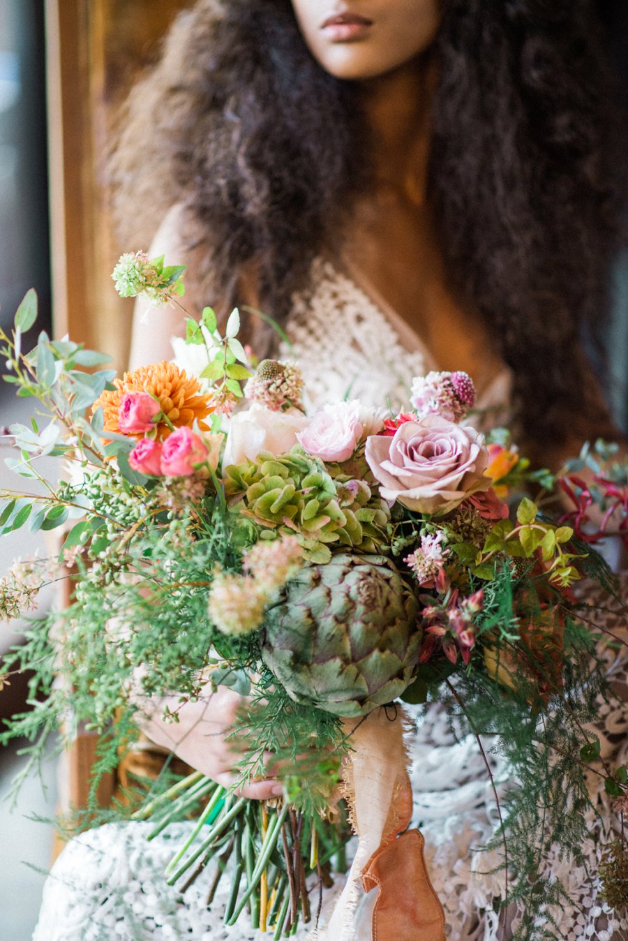 Organic Peach, Purple & Greenery Foodie Wedding Ideas via TheELD.com