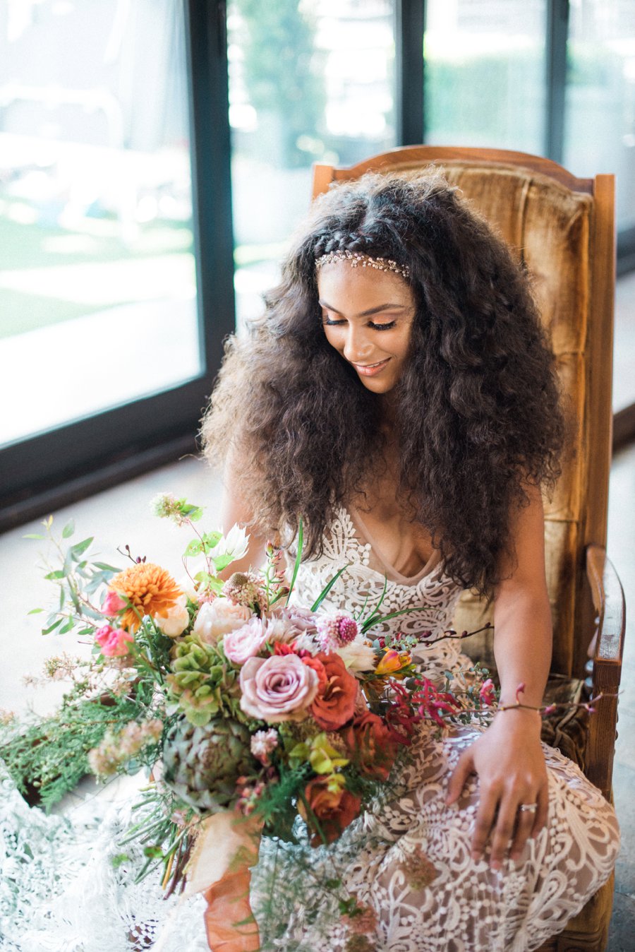 Organic Peach, Purple & Greenery Foodie Wedding Ideas via TheELD.com