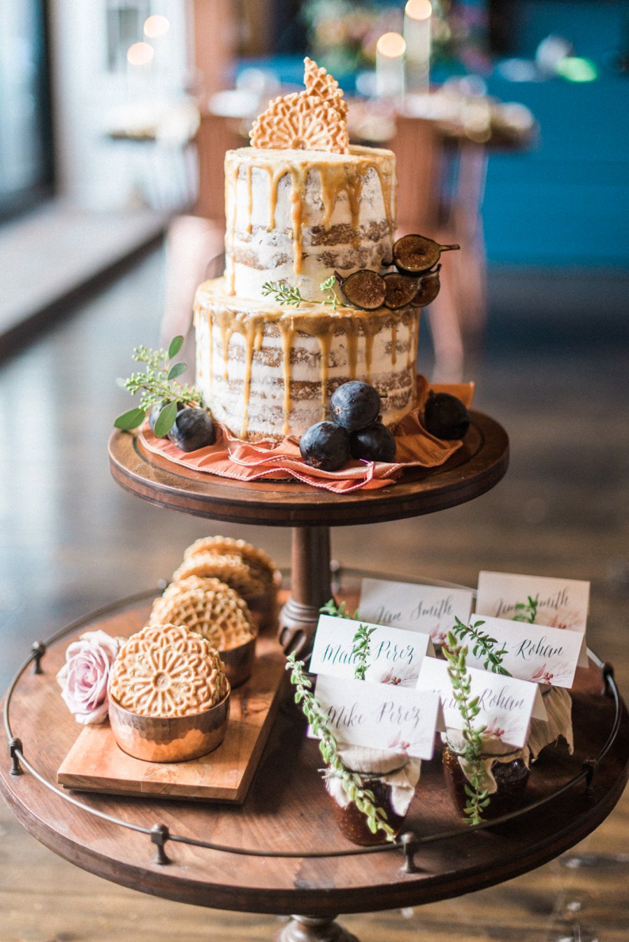 Organic Peach, Purple & Greenery Foodie Wedding Ideas via TheELD.com