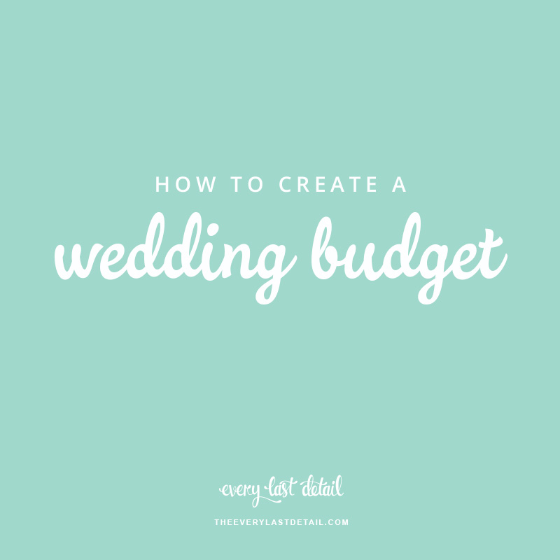 How To Create A Wedding Budget via TheELD.com