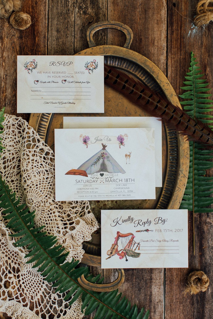 A Colorful & Whimsical Glamping Wedding Weekend via TheELD.com