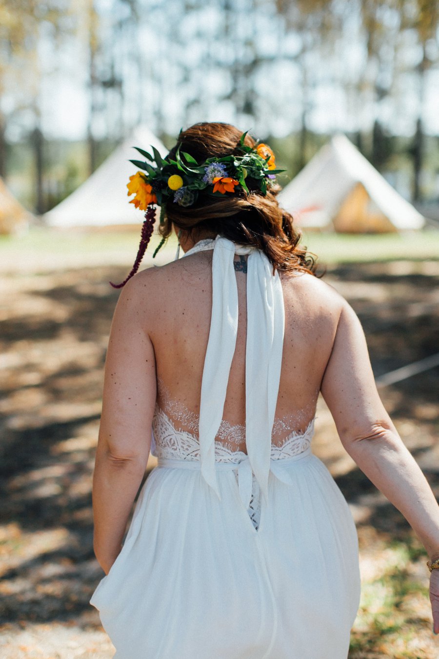 A Colorful & Whimsical Glamping Wedding Weekend via TheELD.com