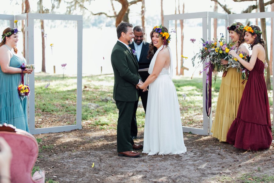 A Colorful & Whimsical Glamping Wedding Weekend via TheELD.com